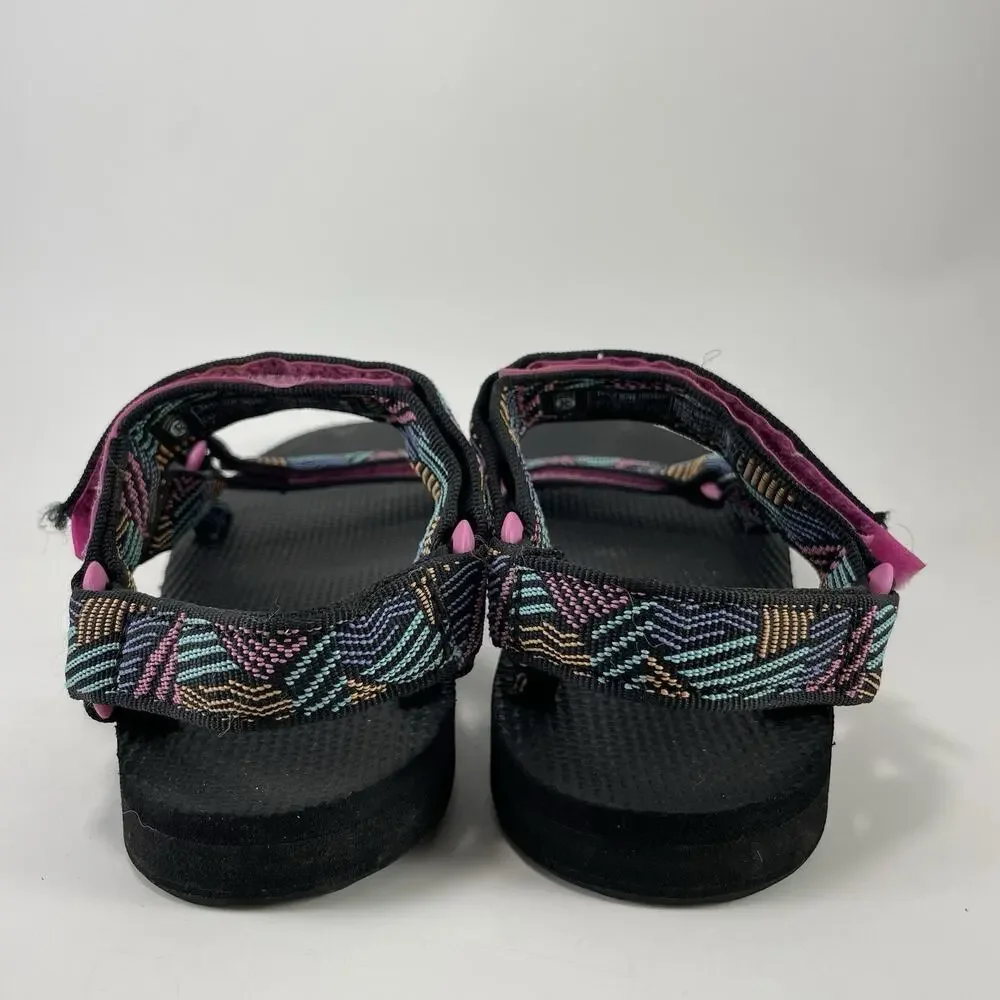 Teva Original Universal Womens Size 6 Multi Pink Retro Strappy Sport Sandal